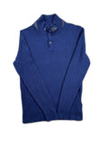 Camisola de malha azul com gola de botões - front image 1