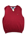 Colete de malha vermelho com logo bordado - front image 1