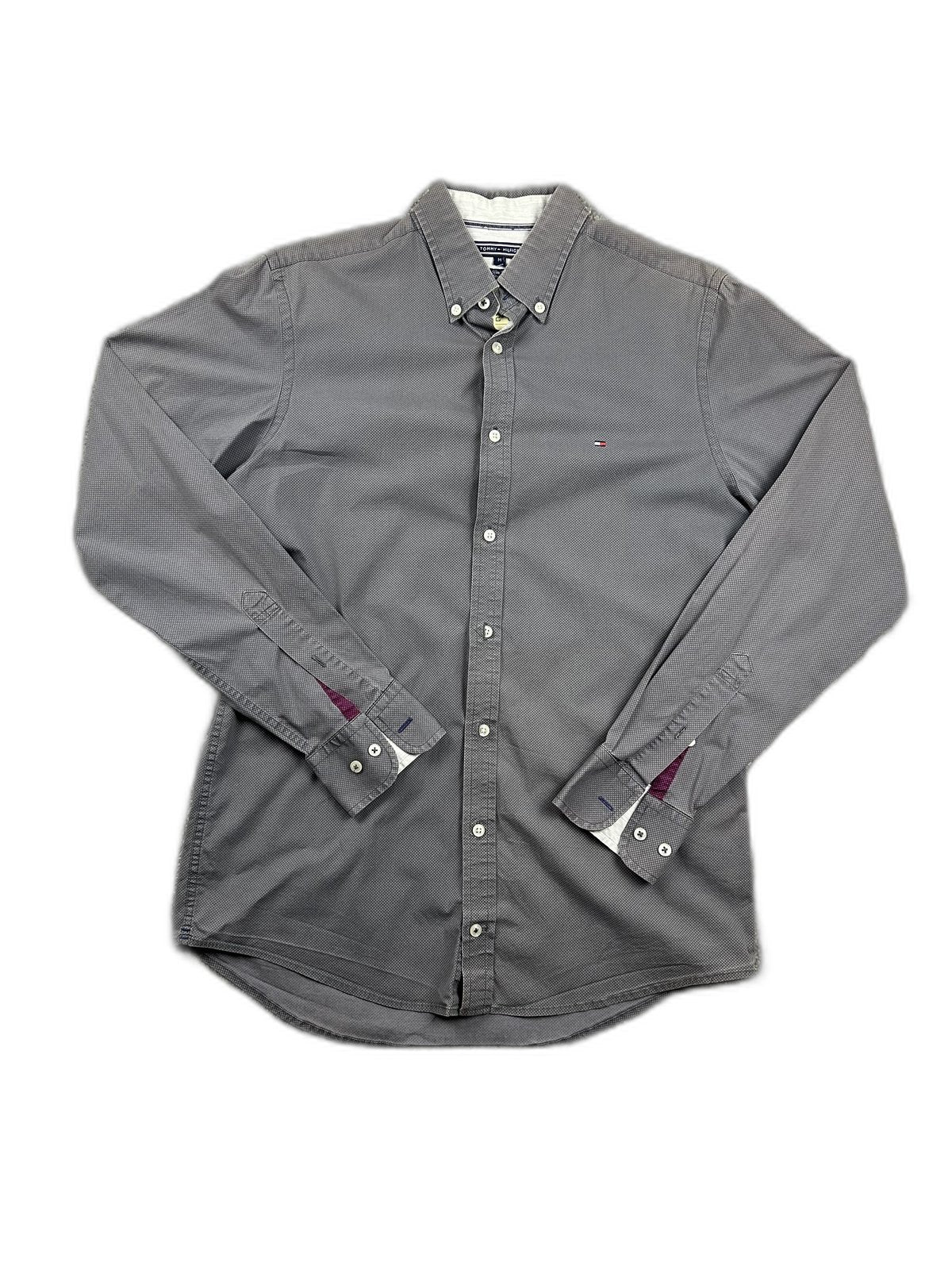 Camisa Tommy Hilfiger cinzenta com gola button-down - front image 1