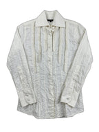 Camisa vintage com folhos frontais - front image 1