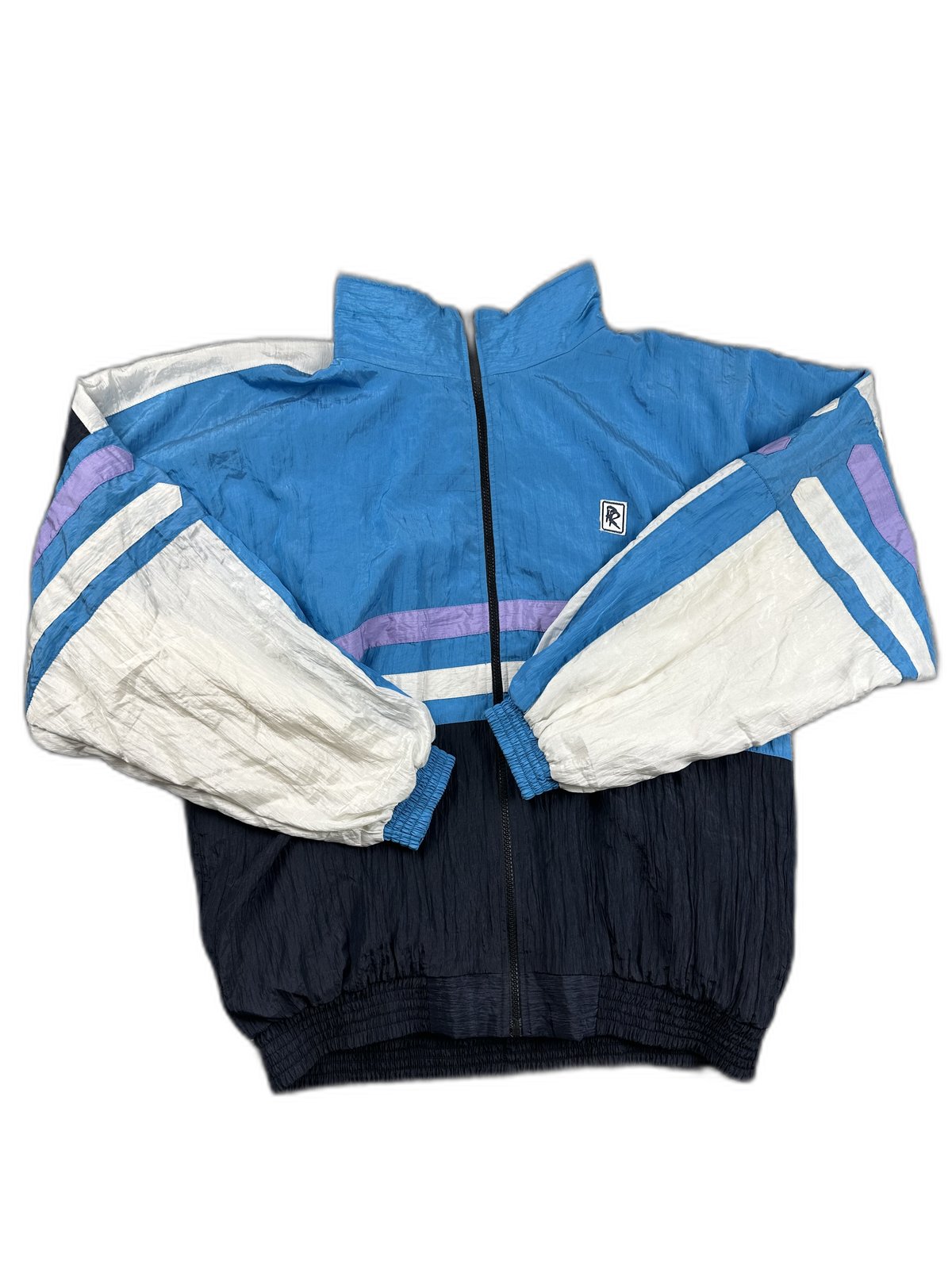 Blusão corta-vento vintage color-block - front image 1