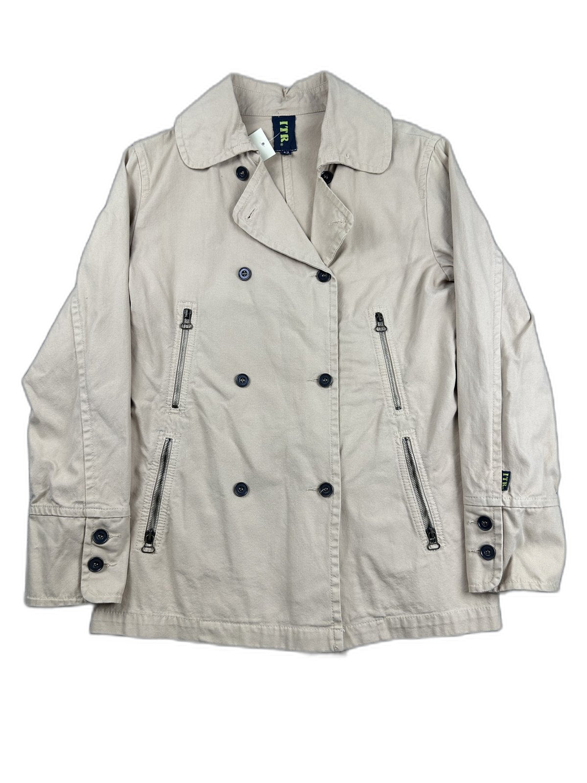 Casaco trench bege com abotoamento duplo - front image 1