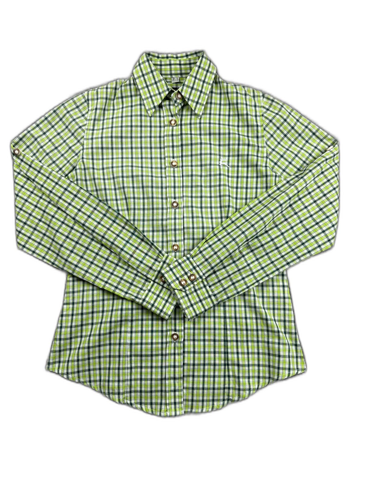 Camisa xadrez verde e branca - front image 1