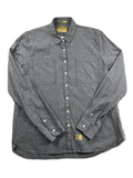 Camisa masculina cinzenta com padrão de bolinhas - front image 1