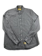 Camisa masculina cinzenta com padrão de bolinhas - front image 1