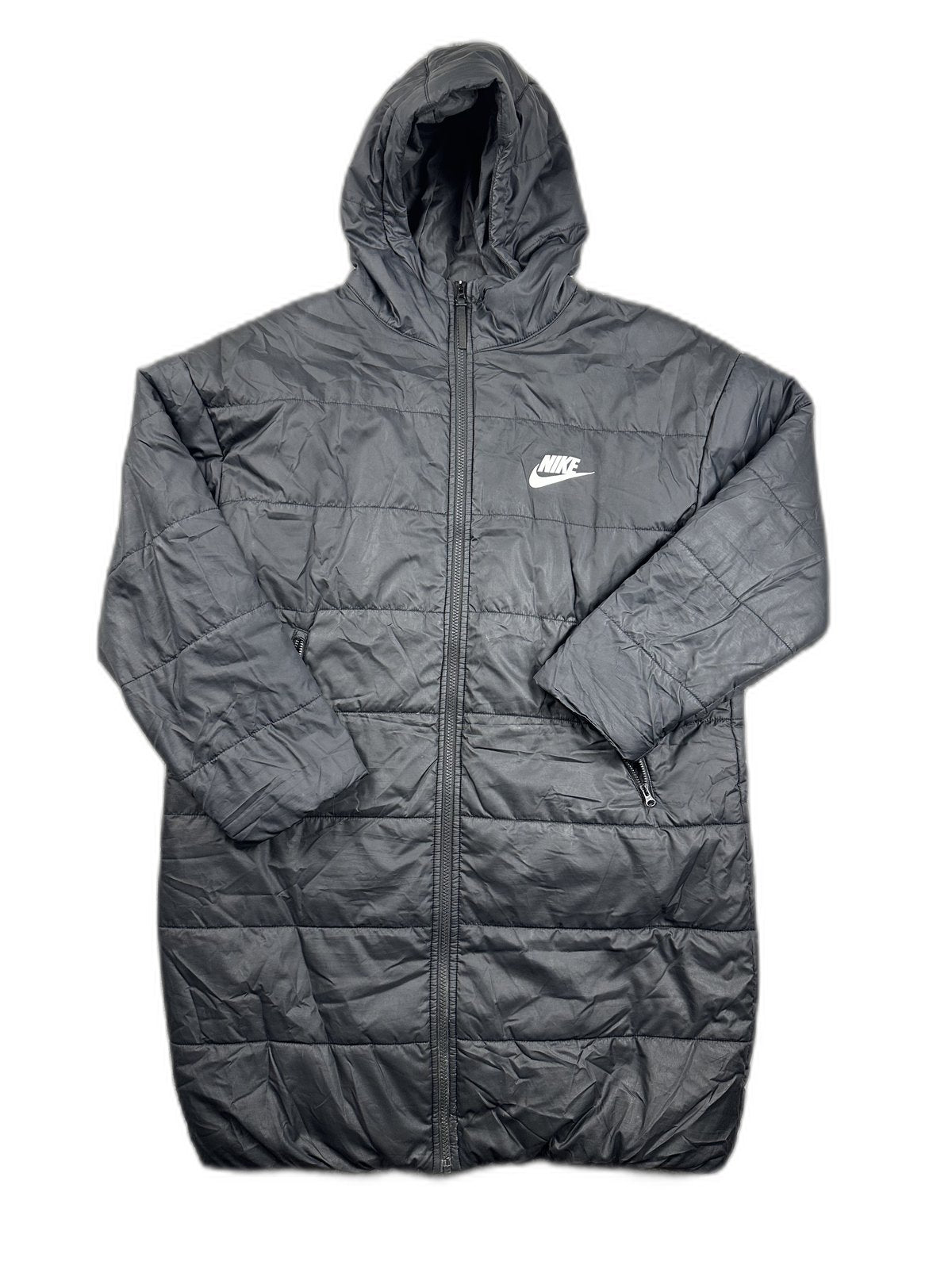 Casaco acolchoado Nike preto com capuz - front image 1