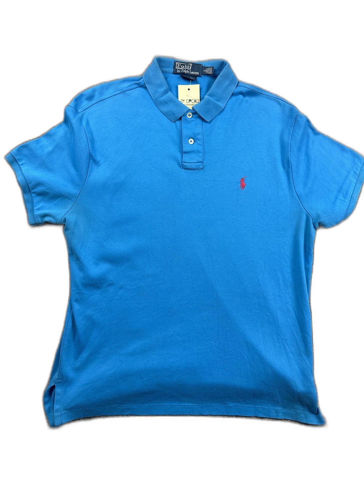 Polo Ralph Lauren azul com logo bordado - front image 1