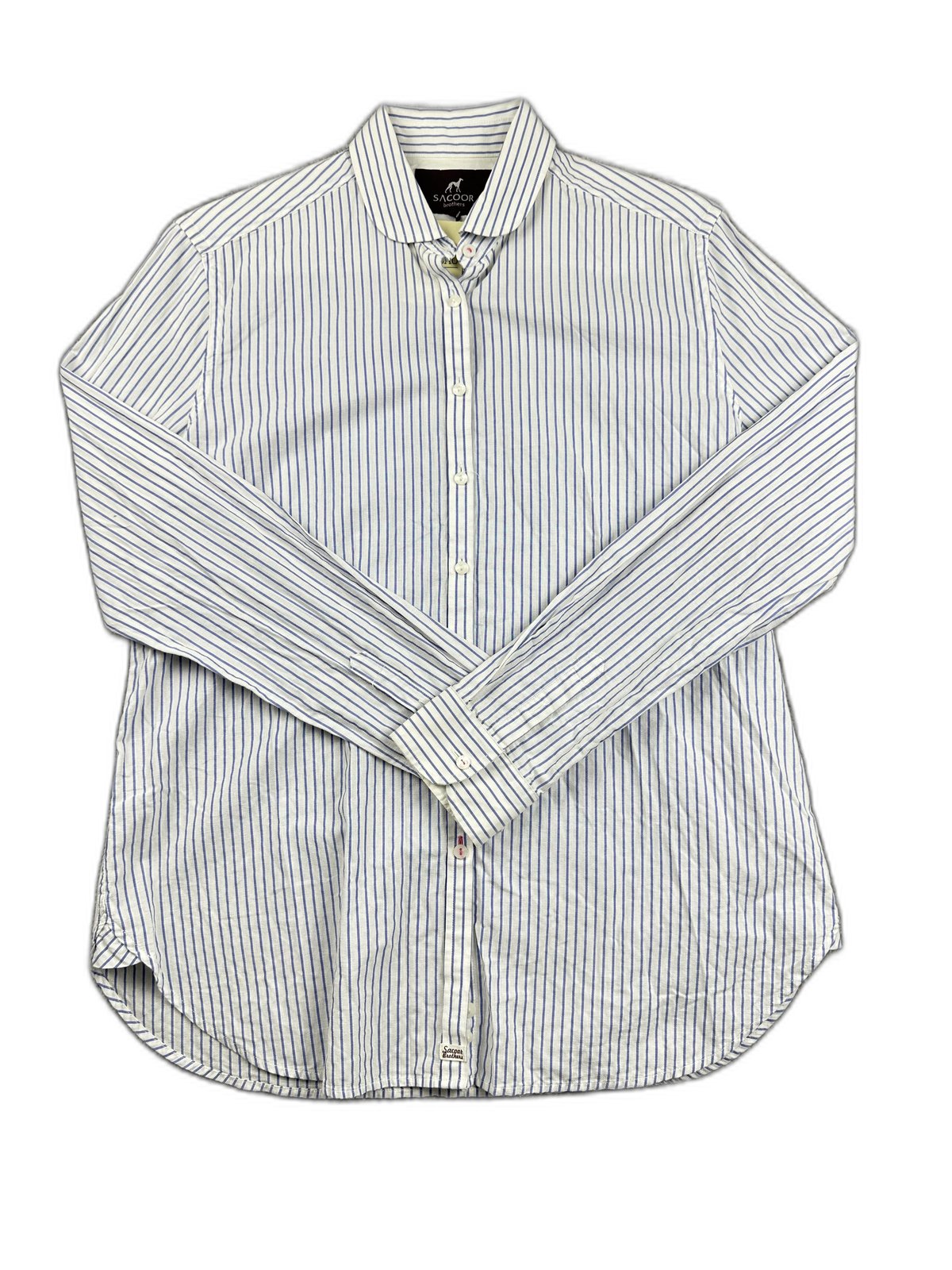 Camisa de riscas azul e branca - front image 1