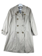 Trench C&A bege com duplo abotoamento e forro floral - front image 1
