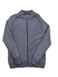 Cardigan de malha com fecho e gola canelada - front image 1