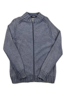 Cardigan de malha com fecho e gola canelada - front image 1