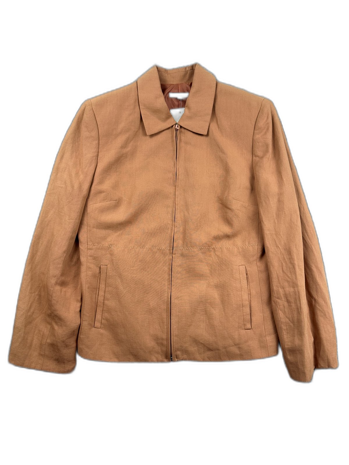 Casaco vintage terracota com fecho frontal - front image 1