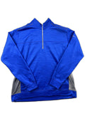 Sweatshirt azul com fecho meia-zíper - front image 1