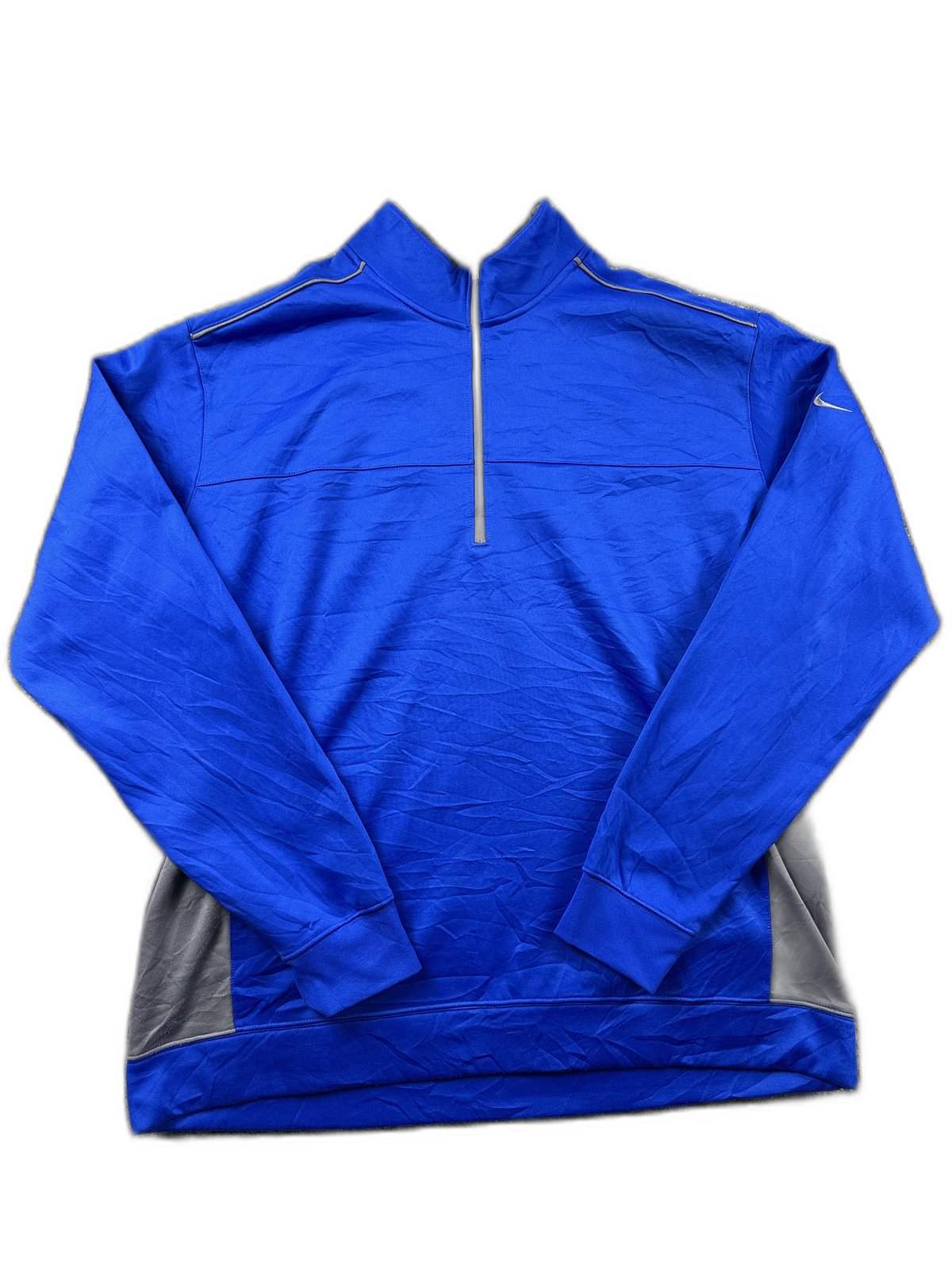 Sweatshirt azul com fecho meia-zíper - front image 1