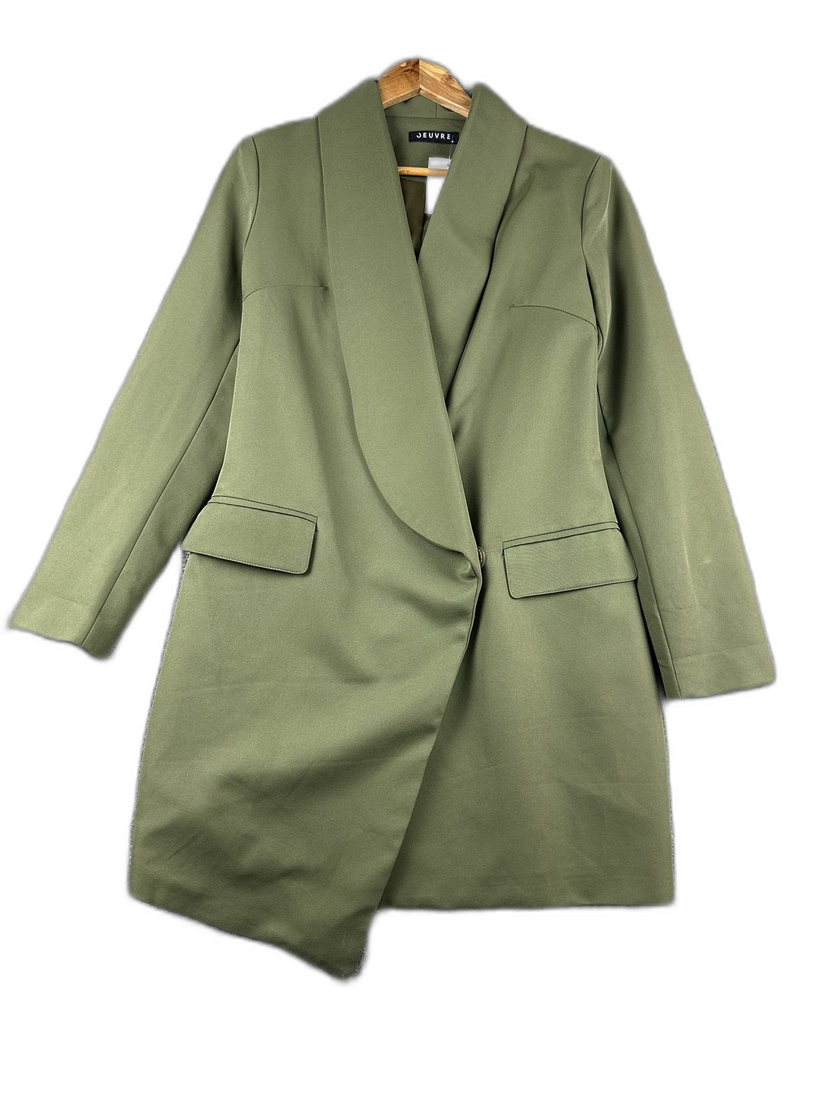 Blazer comprido verde-oliva - front image 1