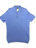 Polo azul em malha texturada - front image 1