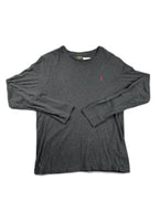 Camisola Polo Ralph Lauren cinza escuro de manga comprida - front image 1