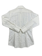 Camisa vintage com folhos frontais - back image 2