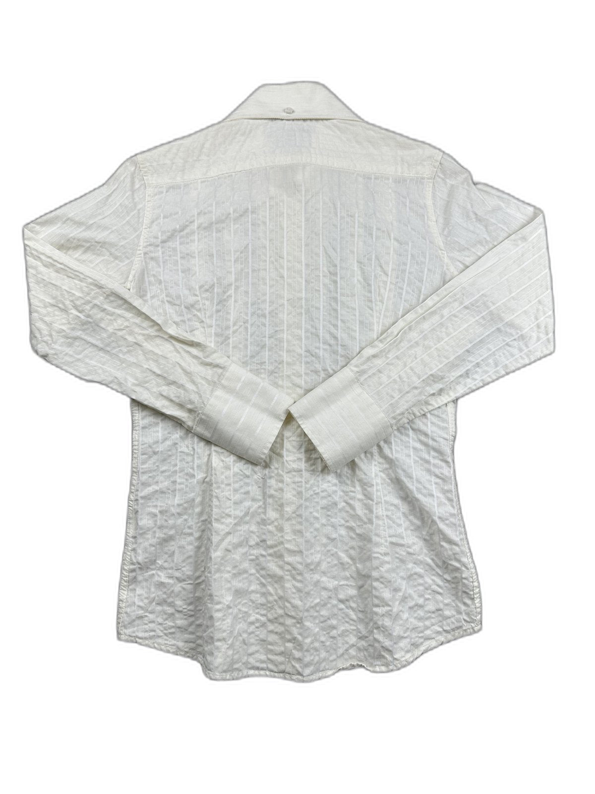 Camisa vintage com folhos frontais - back image 2