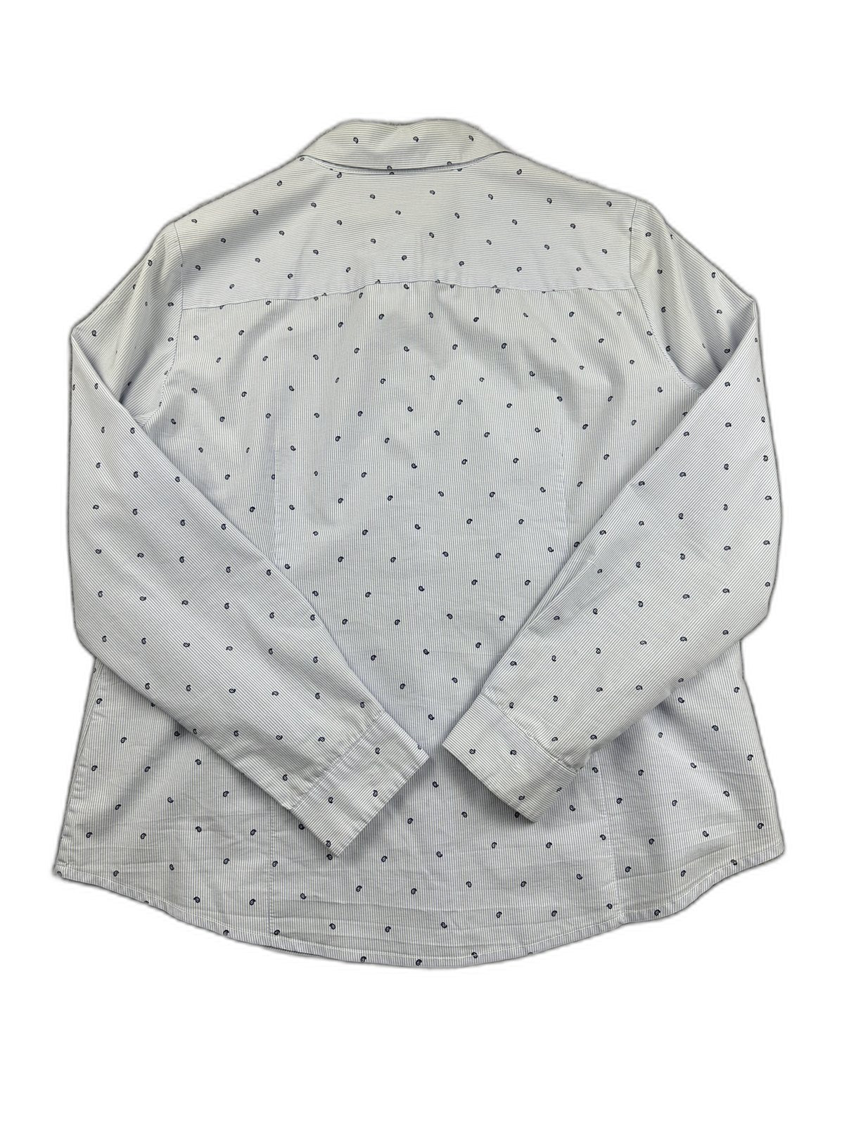 Camisa azul com estampado discreto - back image 2