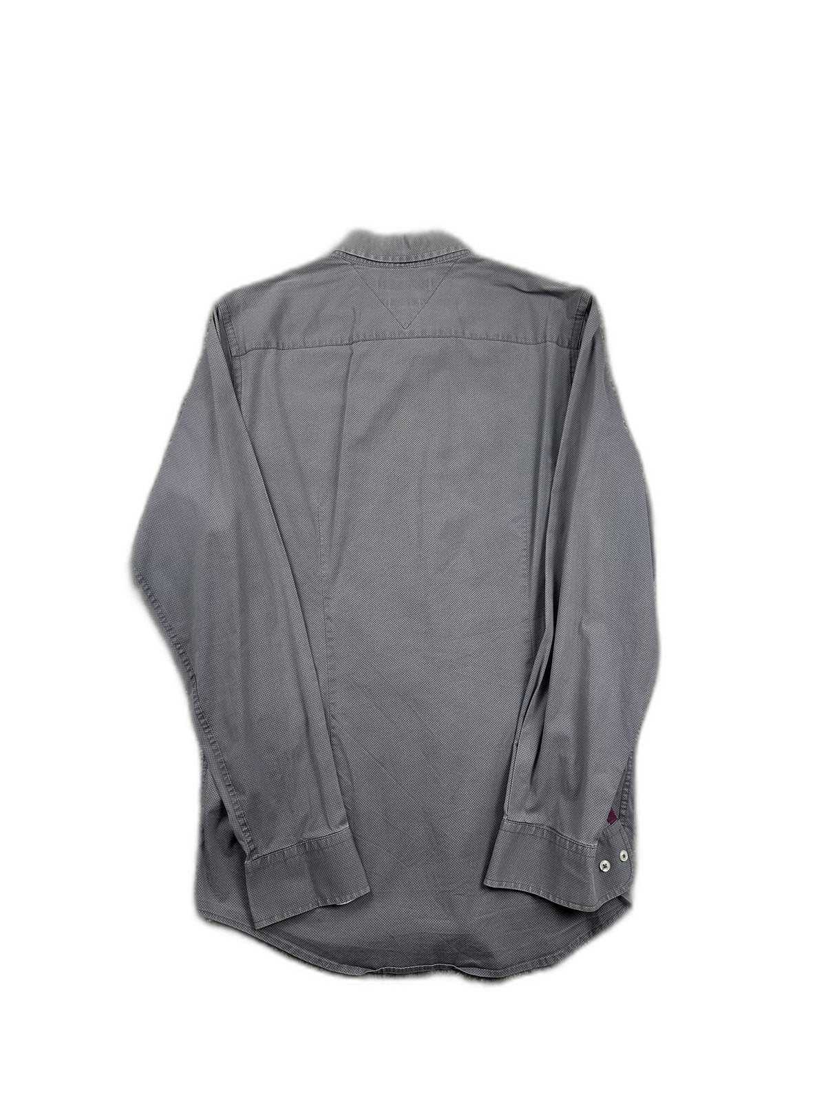 Camisa Tommy Hilfiger cinzenta com gola button-down - back image 2