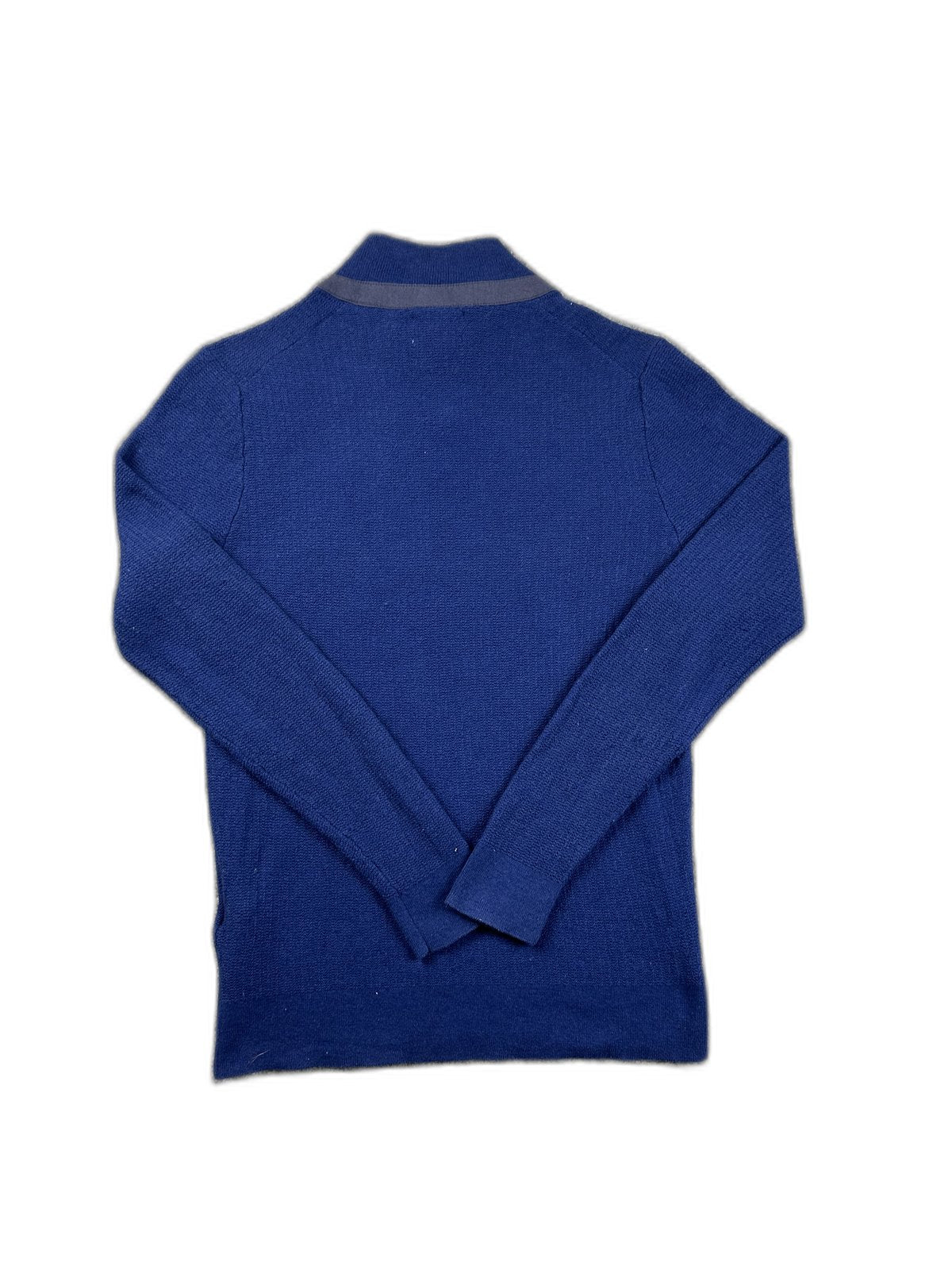 Camisola de malha azul com gola de botões - back image 2