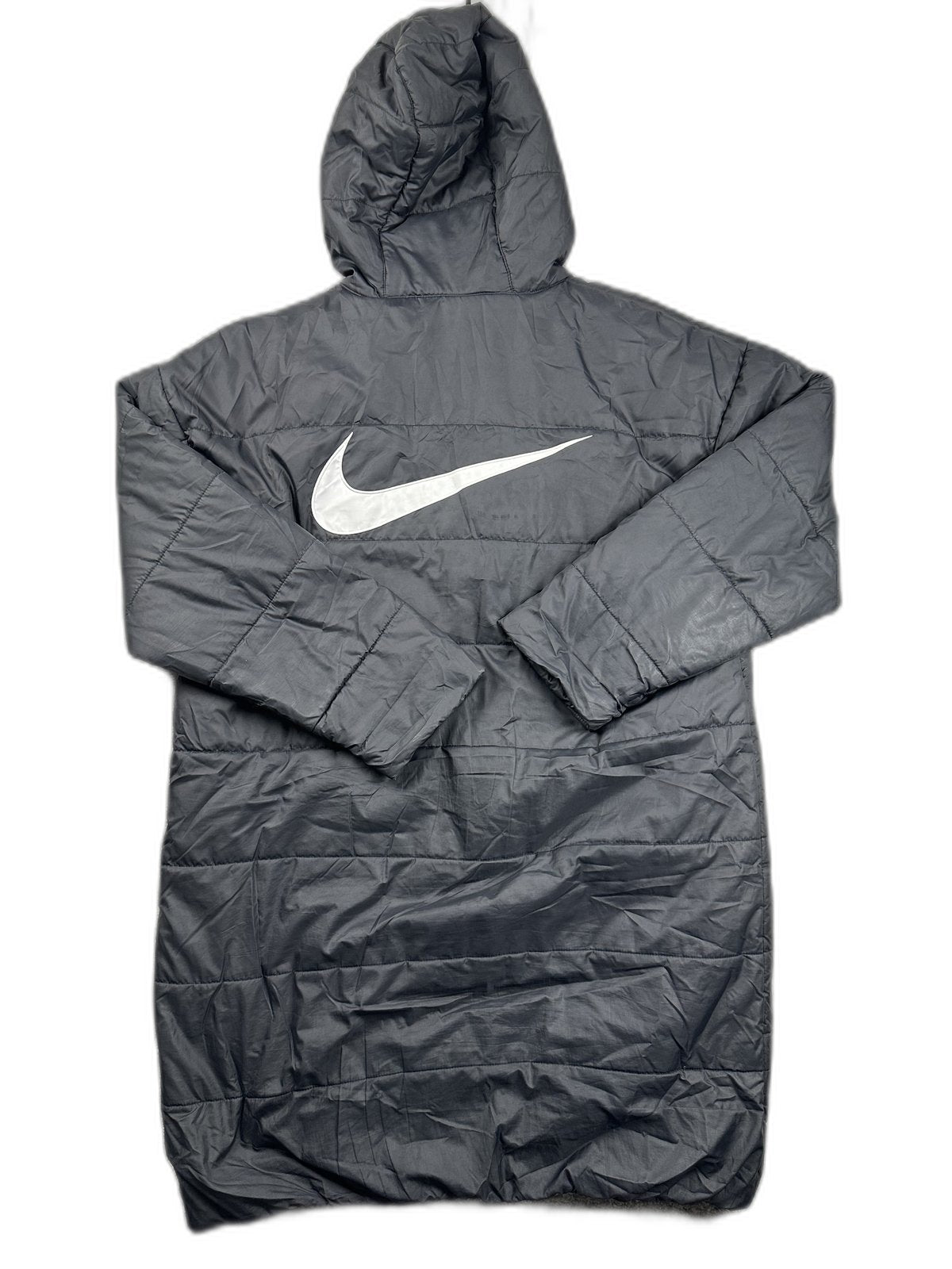 Casaco acolchoado Nike preto com capuz - back image 2