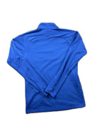 Sweatshirt desportiva azul com meia-zíper e emblema - back image 2