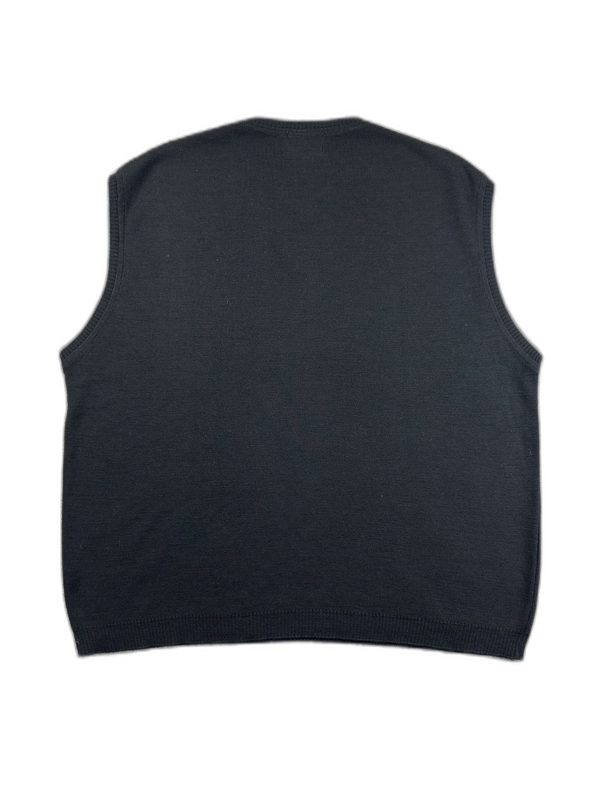 Colete de malha com decote em V - back image 2