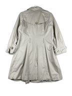 Trench C&A bege com duplo abotoamento e forro floral - back image 2