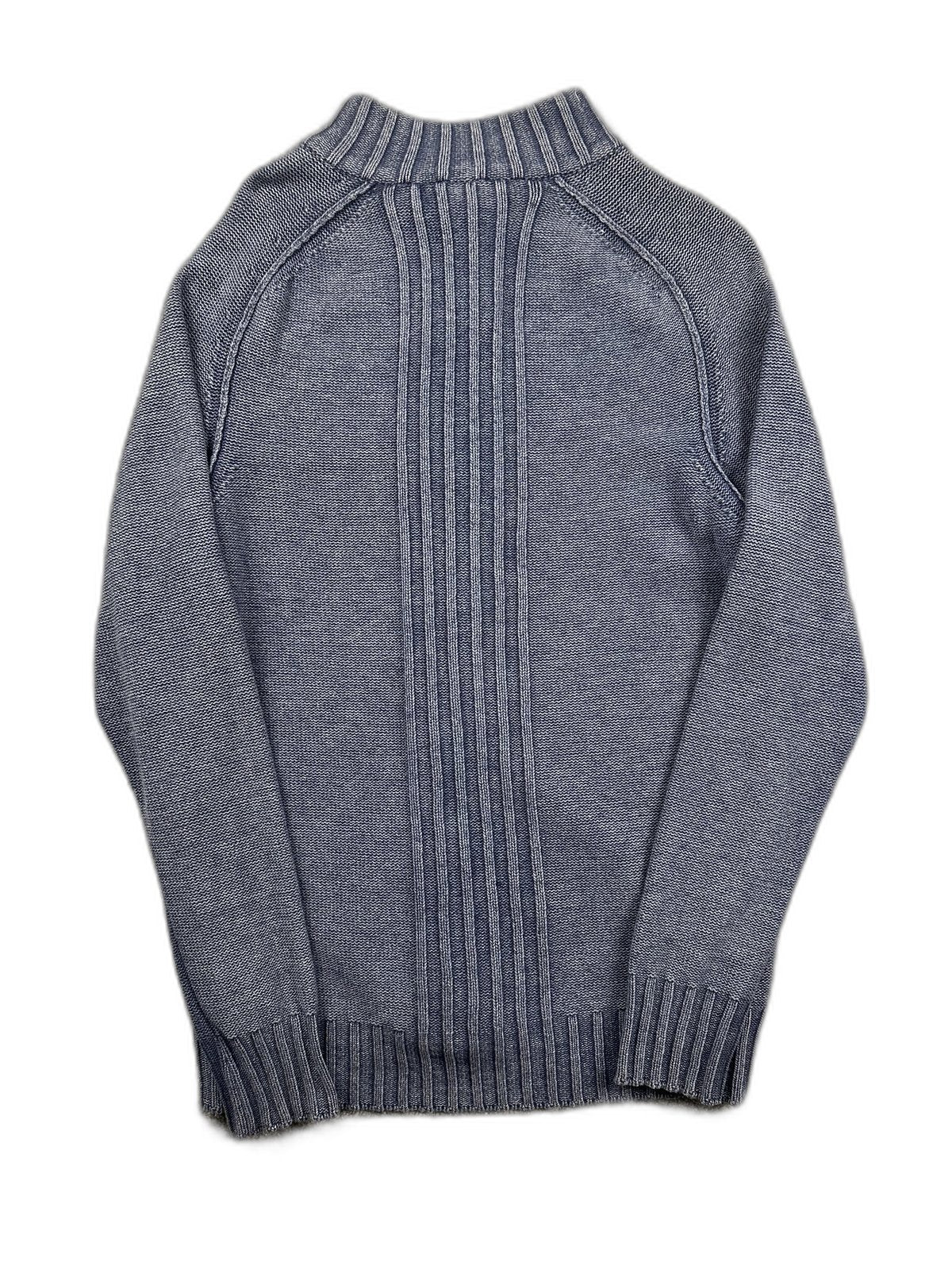 Cardigan de malha com fecho e gola canelada - back image 2