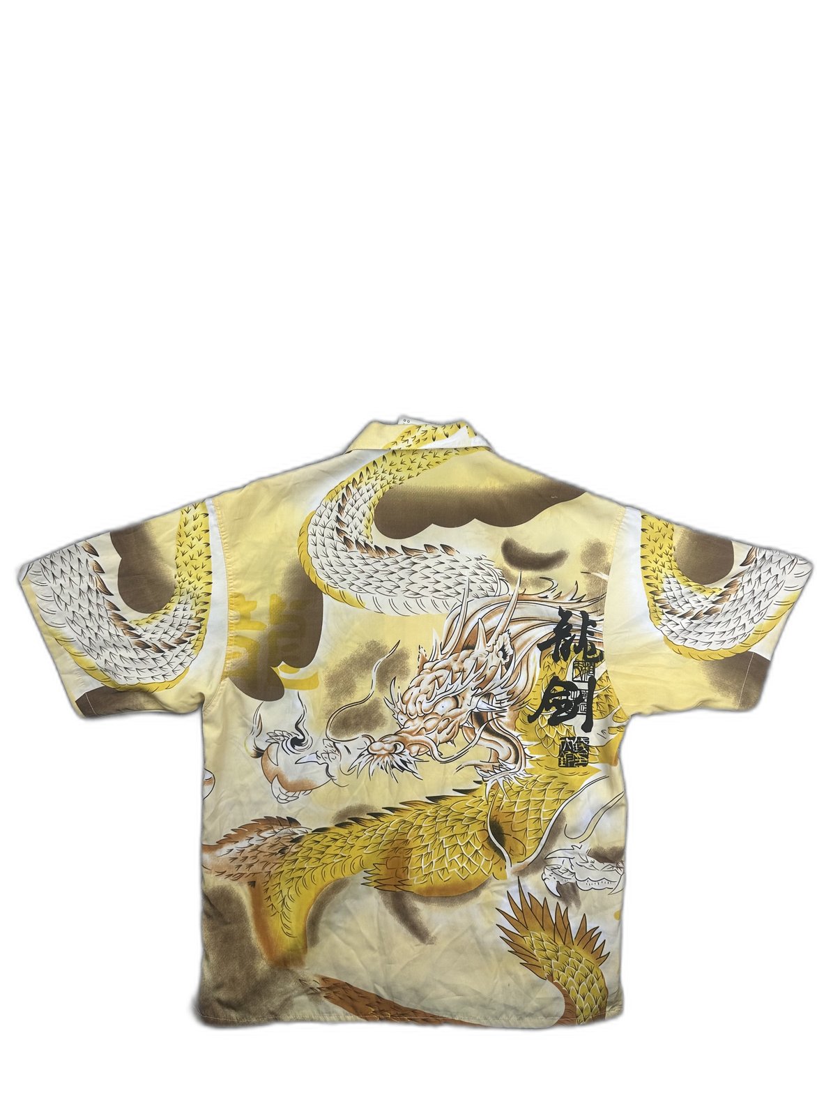 Camisa estampada vintage com dragão - back image 3